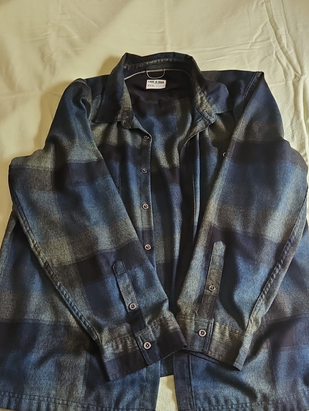 Lake & Trail Men’s Blue Plaid Lightweight Shirt Jacket